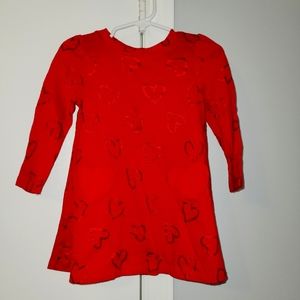 Cat & Jack 2T Hearts Dress with Pockets
